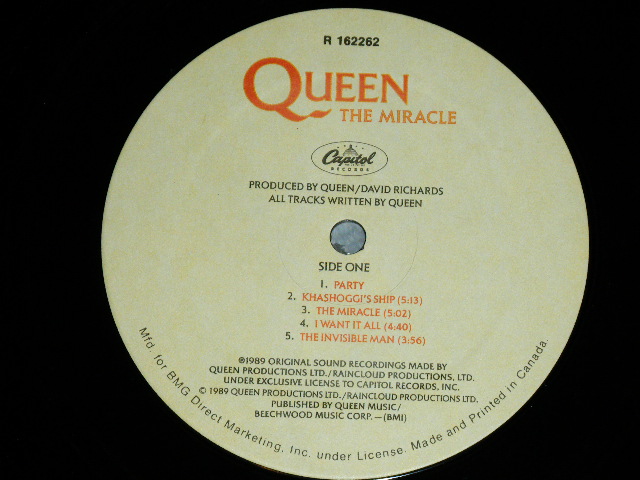 画像: QUEEN - THE MIRACLE ( Ex+/MINT-) / 1989 US AMERICA  ORIGINAL Used LP 