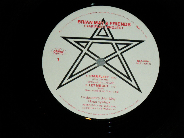 画像: BRIAN MAY (of QUEEN)+ FRIENDS  -  STAR FLEET PROJECT  ( Ex+++/MINT-) / 1983  US AMERICA ORIGINAL Used 12"