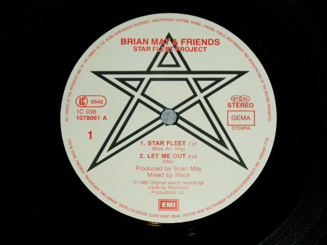 画像: BRIAN MAY (of QUEEN)+ FRIENDS  -  STAR FLEET PROJECT  ( Ex++/MINT-) / 1983 GERMANY  ORIGINAL Used 12"