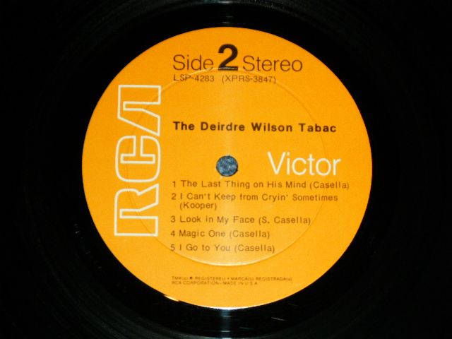 画像: The DEIRDRE WILSON TABAC -  The DEIRDRE WILSON TABAC (WHITE SOULFUL BAND : Ex/MINT- Looks: Ex++ ) / 1970 US AMERICA ORIGINAL Used LP  