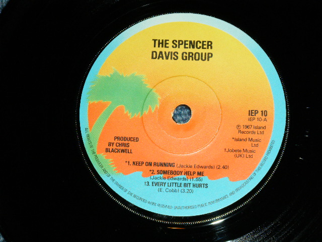画像: SPENCER DAVIS GROUP - KEEP ON RUNNING ( SOLID CENTER Format : Ex++/Ex+++ )  / 1970's  UK Used  7"EP With PICTURE  SLEEVE 