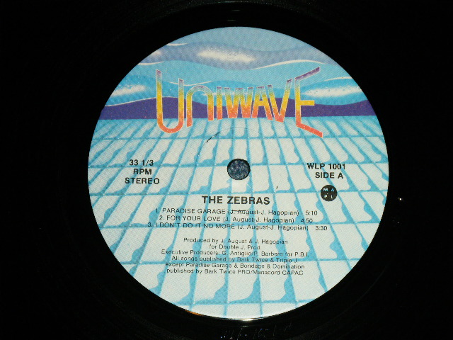 画像: The ZEBRAS - PARADISE GARAGE  ( CANADIAN ROCK! : Ex+/MINT- ) / 1978 CANADA  ORIGINAL Used LP  