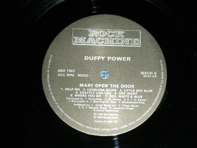 画像: DUFFY POWER ( JACK BRUCE+JOHN McLAUGHLIN+DANNY THOMPSON +...) - MARY OPEN THE DOOR ( Early BRITISH R&B ROCK )   / 1986 UK ENGLAND  Used LP