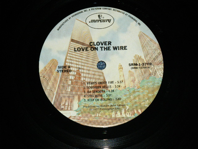 画像: CLOVER (JOHN McFEE of The Doobie Brothers, HUEY LOUIS + ) -  LOVE ON THE WIRE ( Ex+/MINT- )  / 1977 US AMERICA ORIGINAL 'PROMO' STAMP  Used LP 