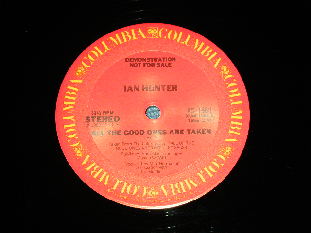 画像: IAN HUNTER of MOTT THE HOOPLE  - ALL THE GOOD ONES ARE TAKEN (PROMO ONLY 12" ) / 1983 US AMERICA ORIGINAL 'PROMO ONLY' Used 12"  