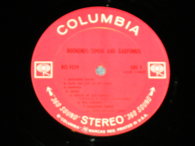 画像: SIMON & GARFUNKEL - BOOKENDS ( Matrix Number : A) XSM 118887-1K/XSM 118888-1G : Ex,Ex-/Ex+ ) / 1968 US AMERICA ORIGINAL "360 SOUND Label"  STEREO Used LP