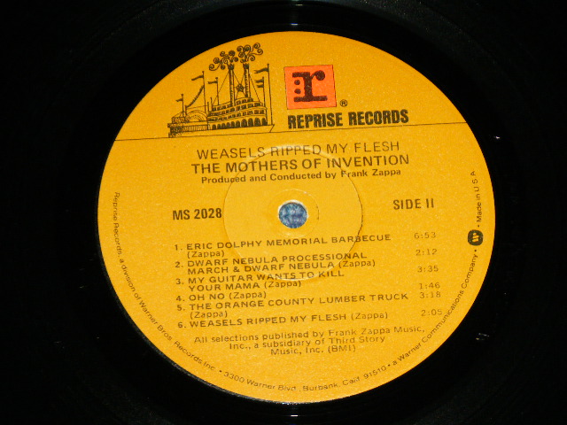 画像: FRANK ZAPPA / THE MOTHERS OF INVENTION - WEASELS PIPED MY FLESH  (Ex+++/MINT-) / 1975 Version  US AMERICA  "3rd Press Brown with 'W' Label"  Used  LP 