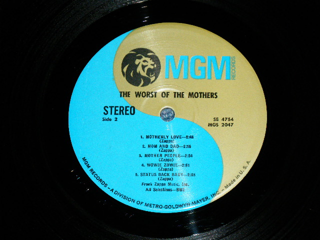 画像: FRANK ZAPPA / THE MOTHERS OF INVENTION -   THE WORST OF THE MOTHERS  ( Ex+++/MINT- ) / 1971  US AMERICA ORIGINAL  Used  LP  