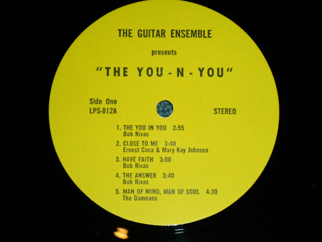 画像: GUITAR ENSEMBLE ( CHRISTIAN POP-ROCK ) - YOU-N-YOU ( Ex++/Ex+++ )  / 1971 US AMERICA ORIGINAL Used LP  from INDIES  