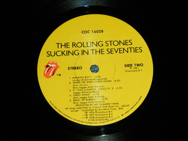 画像:  THE ROLLING STONES -  SUCKING IN THE SEVENTIES  ( MINT/MINT ) / 1981 US AMERICA ORIGINAL  Used LP 