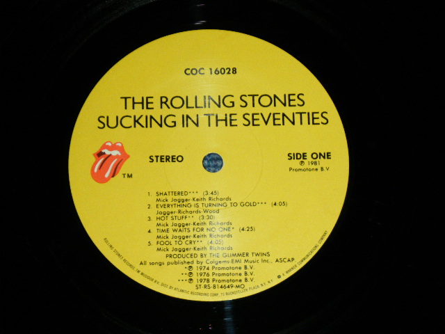 画像:  THE ROLLING STONES -  SUCKING IN THE SEVENTIES  ( MINT/MINT ) / 1981 US AMERICA ORIGINAL  Used LP 