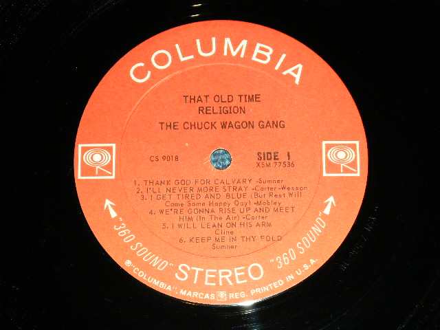 画像: The CHUCK WAGON GANG ( US AMERICAN TRAD FOLK/COUNTRY )  - THAT OLD TIME RELIGION ( Ex++/Ex++)  / 1965 US AMERICA ORIGINAL '360 SOUND Label'  STEREO Used LP 