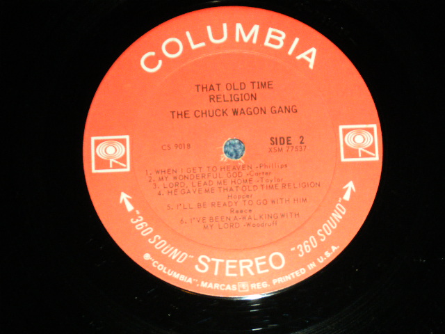 画像: The CHUCK WAGON GANG ( US AMERICAN TRAD FOLK/COUNTRY )  - THAT OLD TIME RELIGION ( Ex++/Ex++)  / 1965 US AMERICA ORIGINAL '360 SOUND Label'  STEREO Used LP 