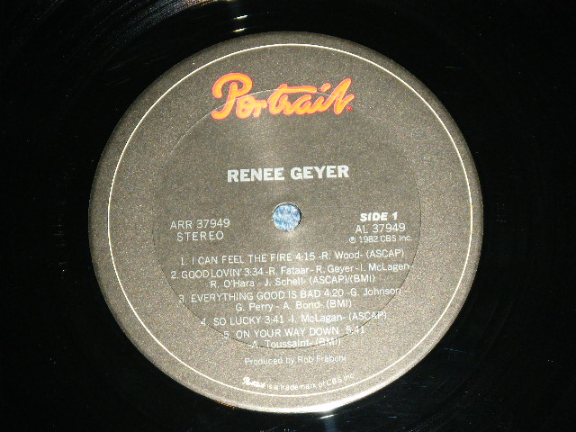 画像: RENEE GEYER - RENEE GEYER ( with 小原礼 REI OHARA+BOBBY KEYS+IAN McLAGAN+BLONDIE CHAPLIN+ more ... : Ex+/MINT- )  / 1982 US AMERICA ORIGINAL 'PROMO'  Used LP 