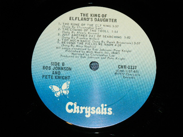 画像: BOB JOHNSON & PETE KNIGHT - THE KING OF ELFLAND'S DAUGHTER ( w/ MARY HOPKIN+P.P.ARNOLD+ALEXIS KORNER+CHRIS FARLOWE + More )  / 1977 US AMERICA ORIGINAL "PROMO" Used LP 