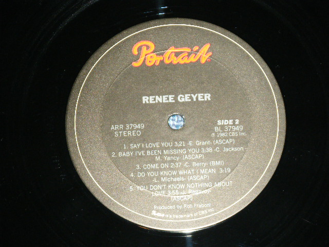 画像: RENEE GEYER - RENEE GEYER ( with 小原礼 REI OHARA+BOBBY KEYS+IAN McLAGAN+BLONDIE CHAPLIN+ more ... : Ex+/MINT- )  / 1982 US AMERICA ORIGINAL 'PROMO'  Used LP 