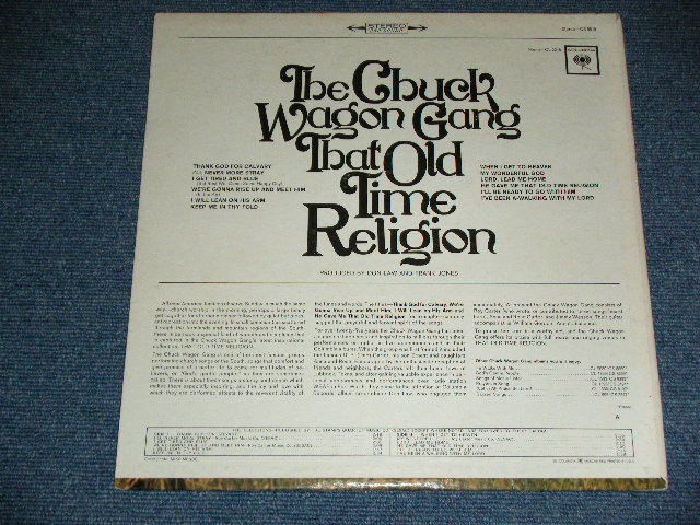 画像: The CHUCK WAGON GANG ( US AMERICAN TRAD FOLK/COUNTRY )  - THAT OLD TIME RELIGION ( Ex++/Ex++)  / 1965 US AMERICA ORIGINAL '360 SOUND Label'  STEREO Used LP 