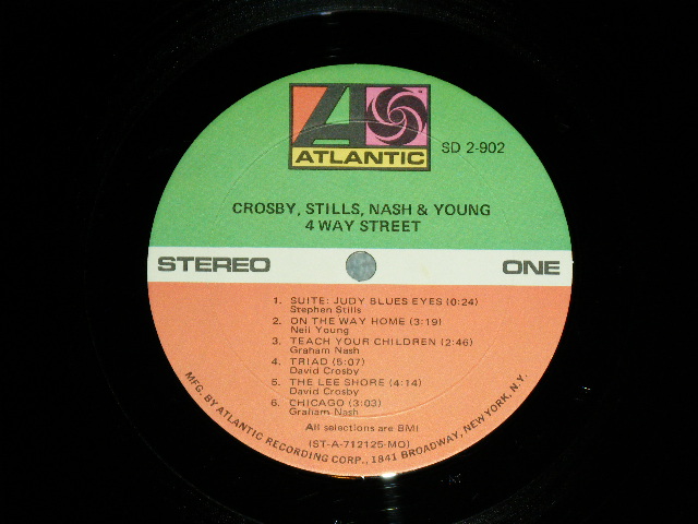 画像: C.S.N&Y CROSBY, STILLS, NASH & YOUNG - 4 WAY STREET ( Ex/Ex+++  Looks: MINT- ) / 1970 US AMERICA ORIGINAL "1841 BROADWAY credit on Label"  Used 2-LP 