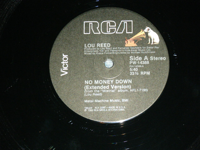 画像: LOU REED - NO MONEY DOWN  / 1986 US AMERICA ORIGINAL Used 12"