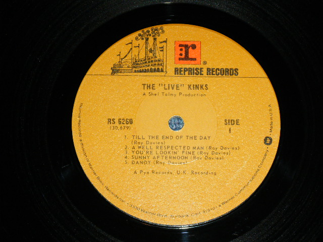 画像: THE KINKS -  THE LIVE KINKS ( Ex+++/MINT-  Looks: Ex+++ ) / 1970's US AMERICA 'Reissue 3rd Press? Label' Used LP 