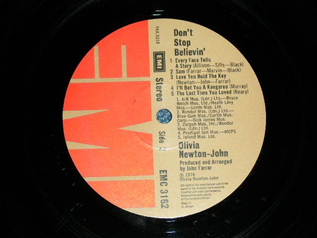 画像: OLIVIA NEWTON-JOHN -  DON'T STEP BELIEVIN' ( Ex+++/Ex+++)  /1976 UK ENGLAND  ORIGINAL Used LP 