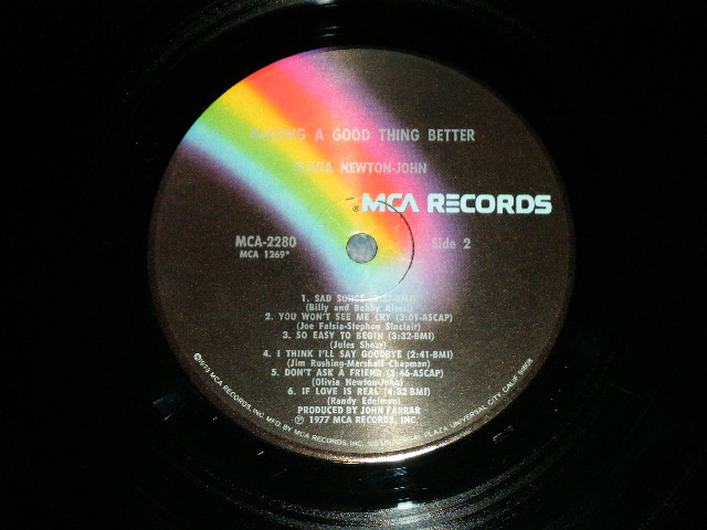 画像: OLIVIA NEWTON-JOHN -  MAKING A GOOD THING BETTER   ( Ex/MINT- )  /1977 US AMERICA ORIGINAL Used LP 