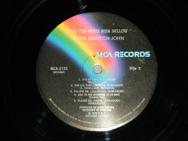 画像: OLIVIA NEWTON-JOHN - HAVE YOU NEVER BEEN MELLOW  ( Ex++/MINT- )  /1975 US AMERICA ORIGINAL Used LP 