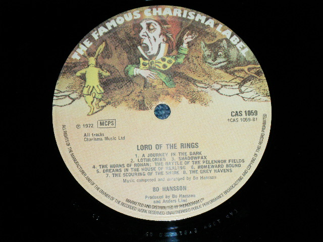 画像: BO HANSON - LORD OF THE RINGS ( 2nd Press   Ex+++/Ex+++ )   / 197?  UK ENGLAND  2nd Press  Used LP