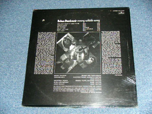 画像: BRIAN DAVISON ( Ex: THE NICE'S DRUMMER ) - BRIAN DIVISON'S EVERY WHICH WAY  / 1970 US AMERICA ORIGINAL " BRAND NEW SEALED" LP
