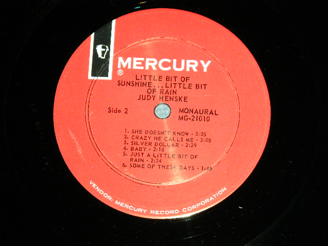 画像: JUDY HENSKE - LITTLE BIT OF SUNSHINE....LITTLE BIT OF RAIN ( Ex-/Ex+++ ) / 1965 US ORIGINAL MONO Used LP