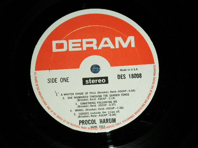 画像: PROCOL HARUM -  PROCOL HARUM (1st Debut Album: 青い影: Ex+/Ex++ ) / 1967 US AMERICA  ORIGINAL Used LP