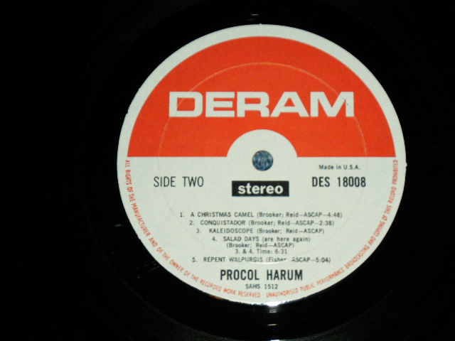 画像: PROCOL HARUM -  PROCOL HARUM (1st Debut Album: 青い影: Ex+/Ex++ ) / 1967 US AMERICA  ORIGINAL Used LP