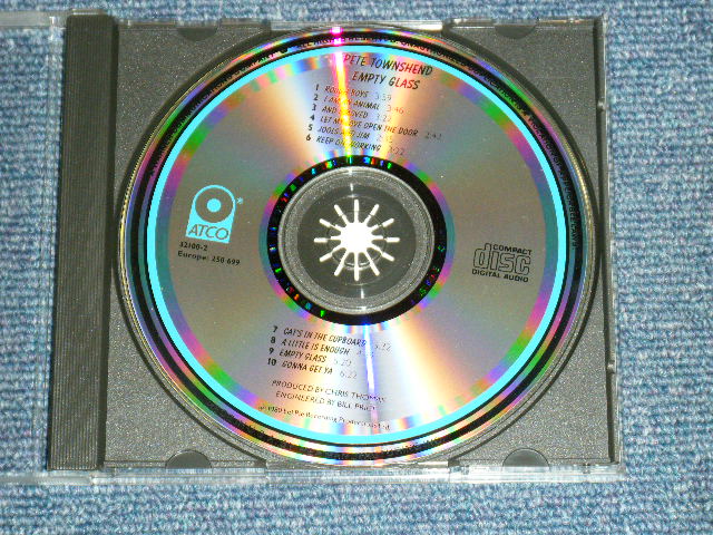 画像: PETE TOWNSHEND of THE WHO - EMPTY GLASS / 1990? US AMERICA ORIGINAL Used CD 