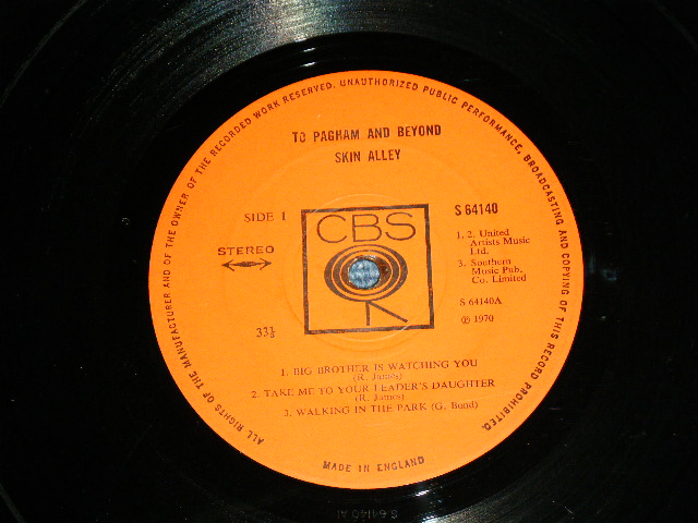 画像: SKIN ALLEY - TO PAGHAMAND BEYOND ( FUNKY ROCK in UK  : Ex-/VG++,Ex+ )  / 1970 UK ENGLAND  ORIGINAL Used LP