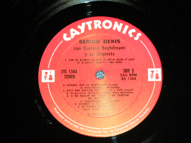 画像: SERGIO DENIS ( ARGENTINA MALE SINGER SONG WRITER) - SERGIO DENIS  ( Some Cover Songs Sings by PORTUGAL Language  : Ex/Ex+  )  / 1973 US AMERICA  ORIGINAL Used LP