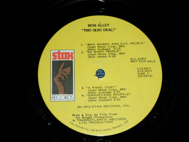 画像: SKIN ALLEY - TWO QUID DEAL ( FUNKY ROCK in UK  : Ex++/MINT-)  / 1973 US AMERICA  ORIGINAL "PROM" Used LP