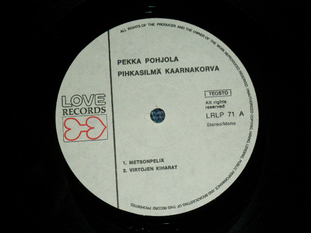 画像: PEKKA POHJOLA ( PERGRESSIVE ROCK in FINLAND ) - PIHKASILMA KAARNAKORVA ( Ex++/Ex+++) / 1979? WEST GERMANY GERMAN  ORIGINAL Used LP 