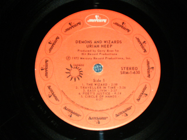 画像:  URIAH  HEEP -   DEMONS and WIZARDS ( Ex+/MINT-,Ex+++ )  / 1972 US AMERICA ORIGINAL Used  LP 