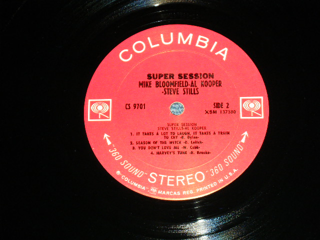 画像: MIKE BLOOMFIELD + AL KOOPER + STEVE STILLS - SUPER SESSION (Matrix # A:1A/B:1A : Ex/Ex++) / 1968 US AMERICA "360 Sound Label" Used LP 