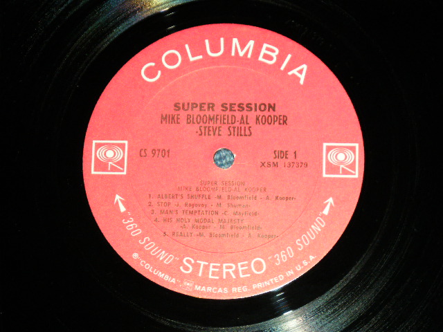 画像: MIKE BLOOMFIELD + AL KOOPER + STEVE STILLS - SUPER SESSION (Matrix # A:1C/B:1E : Ex++/Ex+++) / 1968 US AMERICA "360 Sound Label" Used LP 