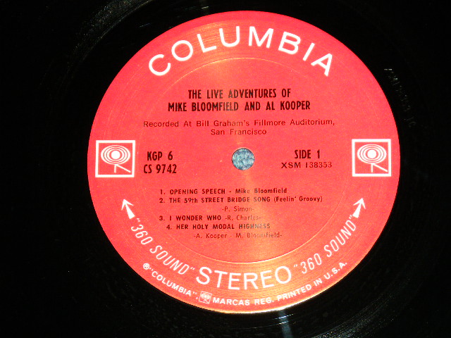 画像: MIKE BLOOMFIELD + AL KOOPER  - THE LIVE ADVENTURES OF  (Matrix # A:1C/B:1C/C:1E/D:1D : Ex++/Ex+++) / 1969 US AMERICA "360 Sound Label" Used 2-LP 