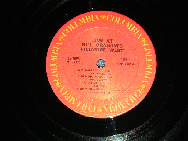 画像: MIKE BLOOMFIELD + OTHERS V.A. - LIVE ST BILL GRAHAM'S FILLMORE WEST  (MINT-/Ex+++) / 1970's  US AMERICA "2nd Press Label" Used LP 
