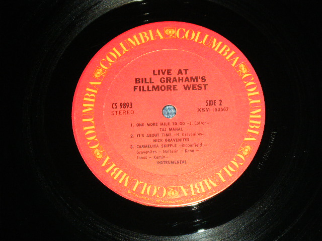 画像: MIKE BLOOMFIELD + OTHERS V.A. - LIVE ST BILL GRAHAM'S FILLMORE WEST  (MINT-/Ex+++) / 1970's  US AMERICA "2nd Press Label" Used LP 