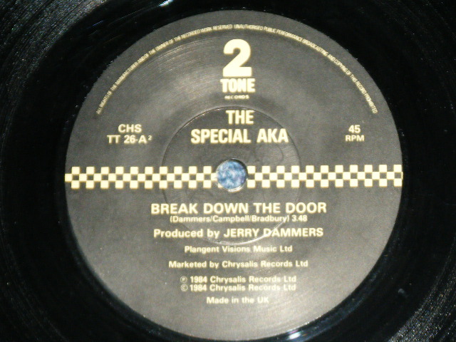 画像: The SPECIAL AKA - NELSON MANDELA : BREAK DOWN THE DOOR!   ( Ex+++/MINT-)  / 1984 UK  ENGLAND ORIGINAL  Used  7"Single  with PICTURE SLEEVE 