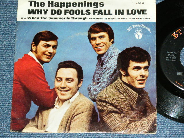 画像1: The HAPPENINGS - WHY DO FOOLS FALL IN LOVE : WHEN THE SUMMER IS THROUGH    ( Ex-/Ex++)  / 1967 US AMERICA ORIGINAL  Used  7" Single with PICTURE SLEEVE  