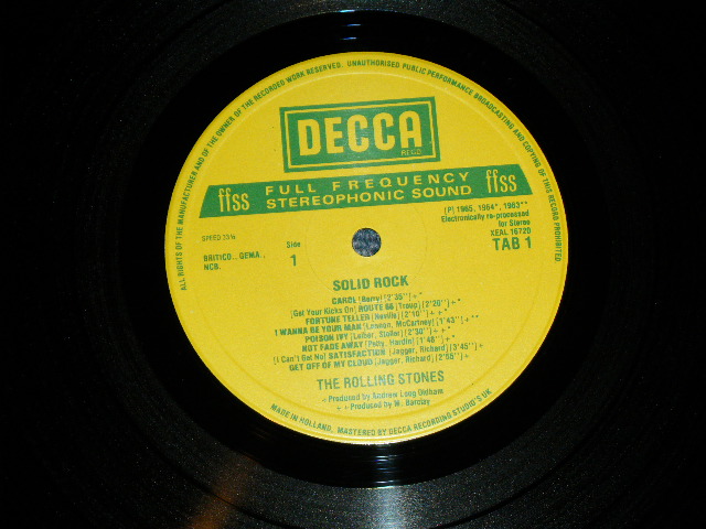 画像: The ROLLING STONES -  SOLID ROCK ( Ex+/MINT-)  / 1980  UK ENGLAND   ORIGINAL Used LP 