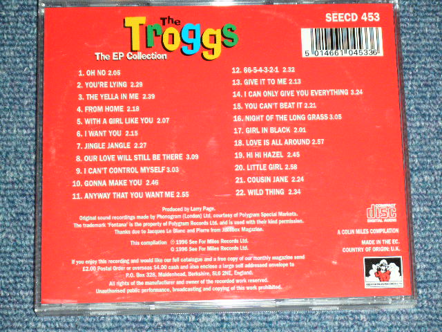 画像: The TROGGS - The EP COLLECTION /   1996 UK ORIGINA Used CD 