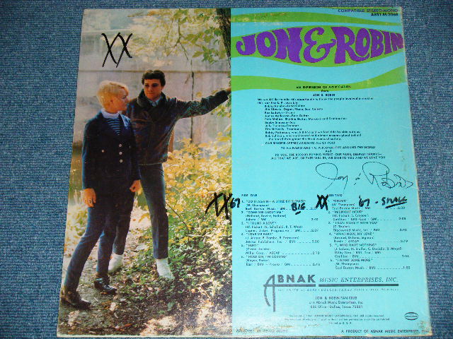 画像: JON & ROBIN -  THE SOUL OF A BOY and GIRL  (   Ex/Ex++  Looks:Ex+++ ) / 1967 US AMERICA ORIGINAL  STEREO Used LP 