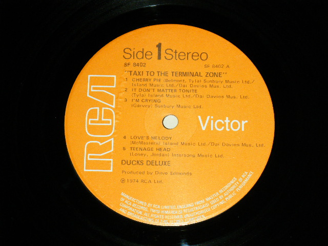 画像: DUCKS DELUXE - TAXI TO THE TERMINAL ZONE ( Produced by DAVE EDMUNDS : Ex+/MINT- ) / 1974 UK ENGLAND ORIGINAL Used LP 