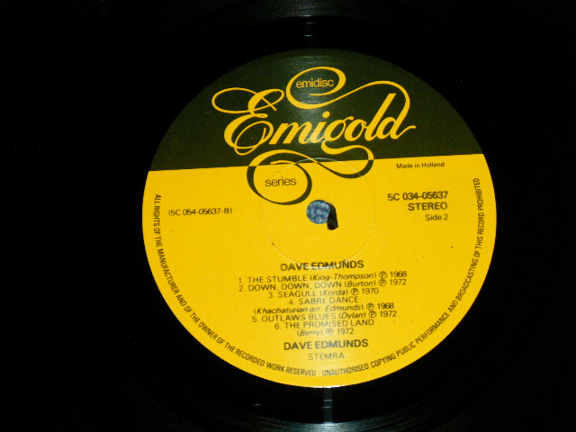 画像: DAVE EDMUNDS & LOVE SCULPTURE - DAVE EDMUNDS & LOVE SCULPTURE ( Ex/MINT-)  / 1970's HOLLAND ORIGINAL Used LP 